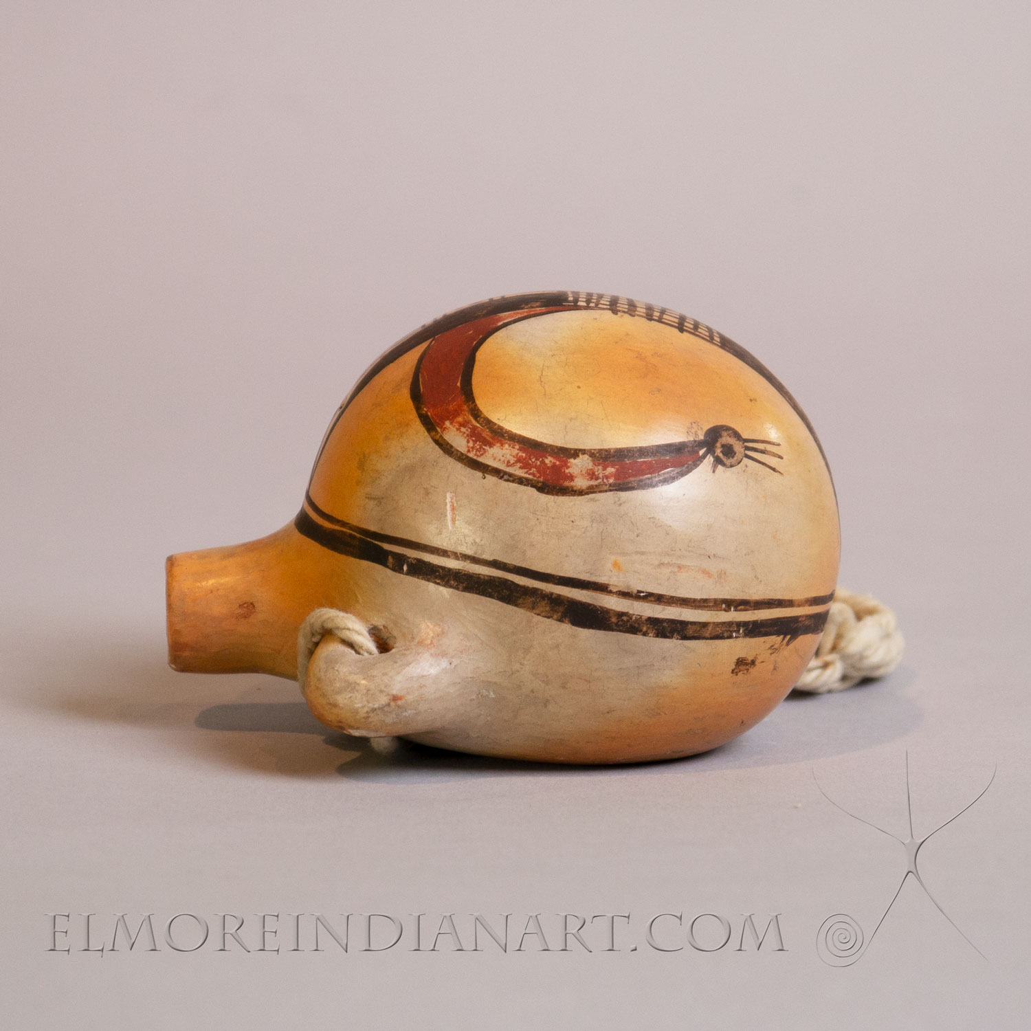 Miniature Hopi Polychrome Canteen by Nampeyo, c.1910-1915 - Image 4