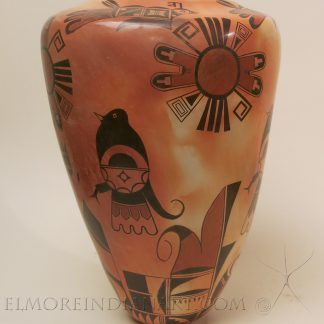 Rare Large Hopi Jar with Sherd Design by Rachel Sahmie