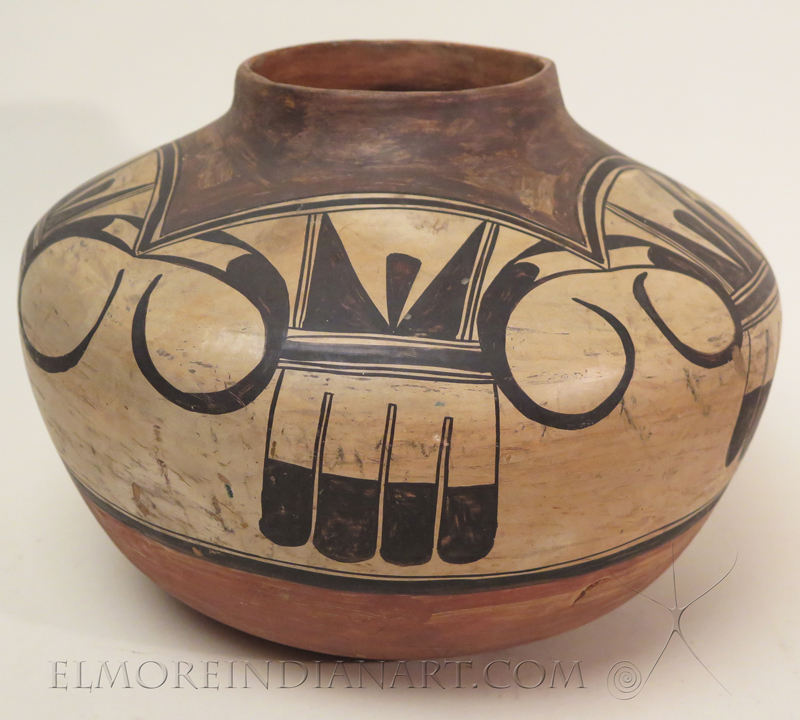 Large Hopi Storage Jar by Nampeyo with Eagle Tail Design, c.1900