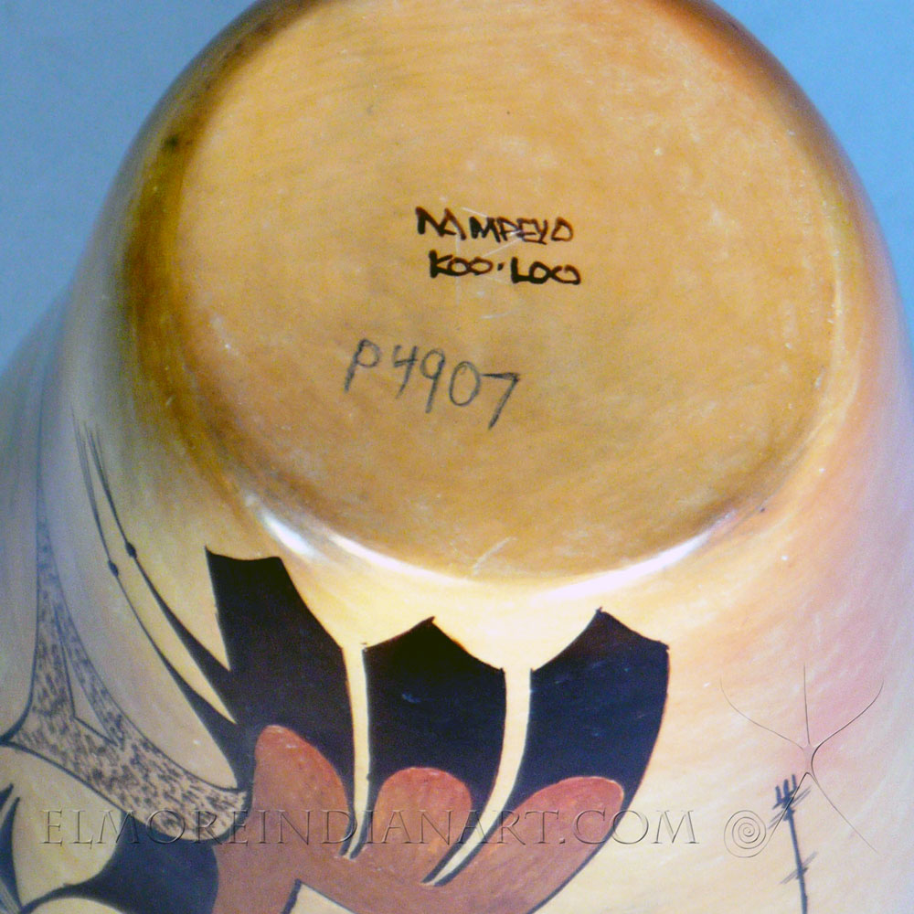 Yellowware Vase w/ Bird Design by Rachel “Koo Loo” Sahmie Nampeyo Image 4