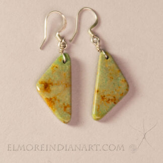 Santo Domingo Turquoise Tab Earrings, 1970’s
