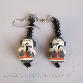 Ceramic Storyteller Earrings, c. 1950