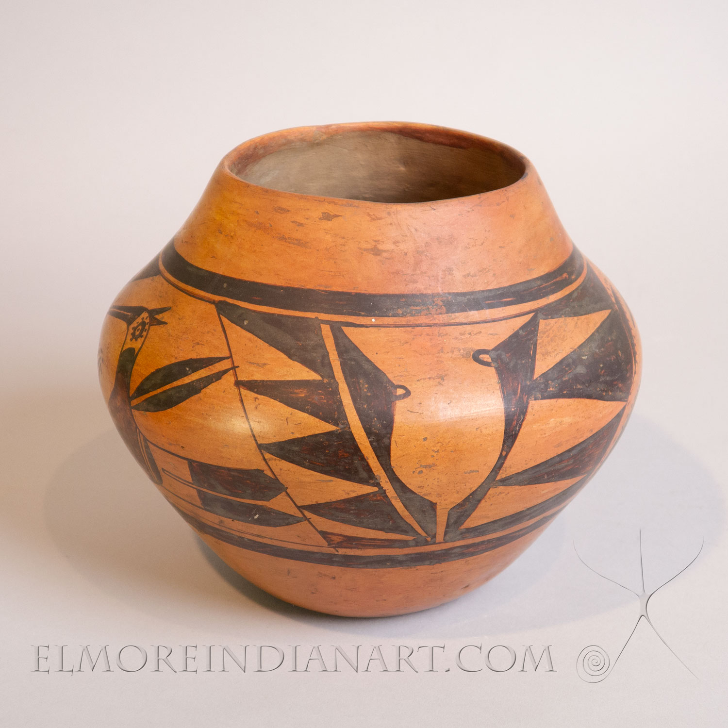 Hopi Jar w/ Bird design by Nampeyo Family, c. 1910-20 - Image 3