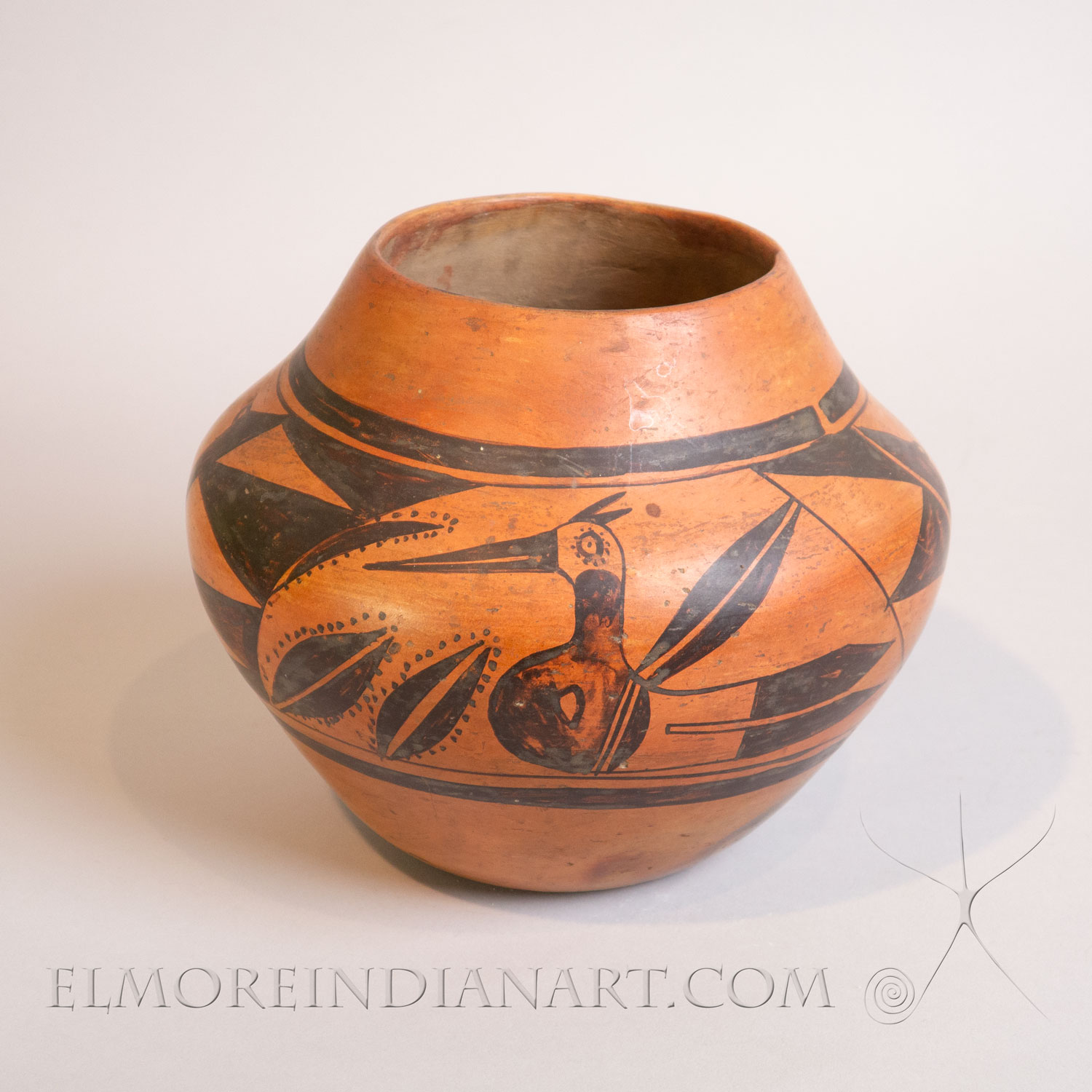 Hopi Jar w/ Bird design by Nampeyo Family, c. 1910-20 - Image 2