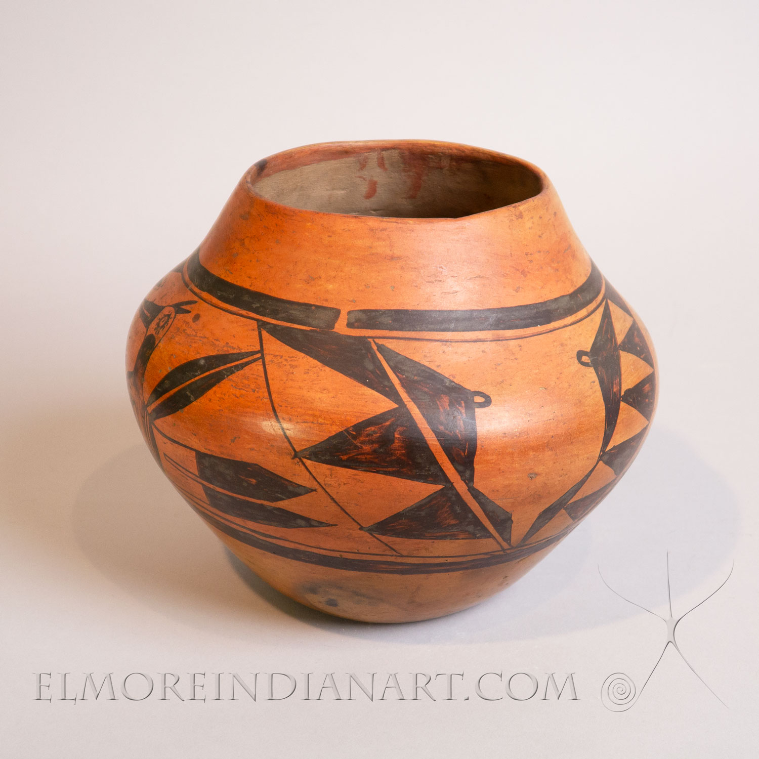 Hopi Jar w/ Bird design by Nampeyo Family, c. 1910-20 - Image 9