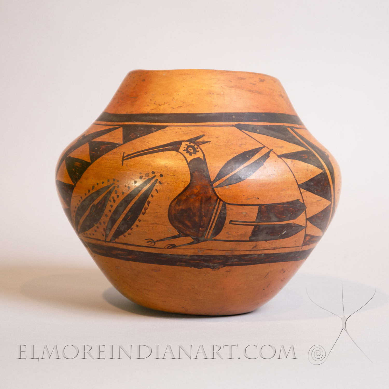 Hopi Jar w/ Bird design by Nampeyo Family, c. 1910-20 - Image 8