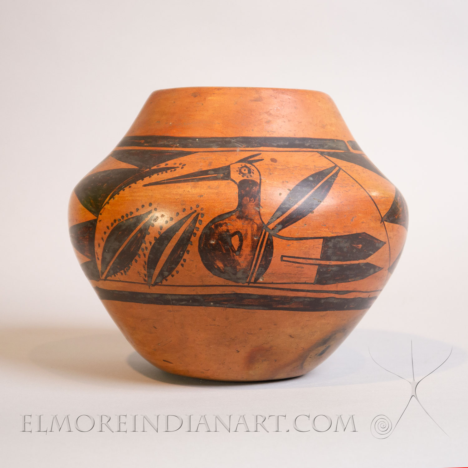 Hopi Jar w/ Bird design by Nampeyo Family, c. 1910-20 - Image 6