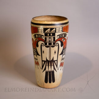 Large Polychrome Vase w/ Bird Designs by Grace Chapella, c. 1930