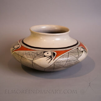 Large Migration Jar w/ Award Ribbons by Helen Naha, 1972