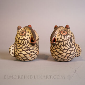 Pair of Small Zuni Owls, c. 1910-20